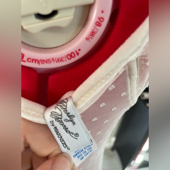 Vintage Marilyn Monroe By Warners Mesh Lingerie Bodysuit With Velvet Polka Dots - Picture 7 of 11